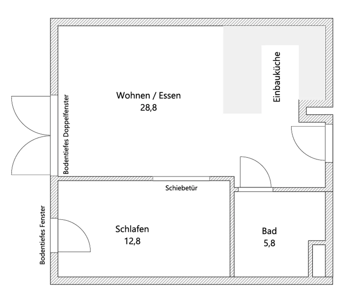 2 Zimmer Wohnung mit 47 m² in Hamburg – Bild 3