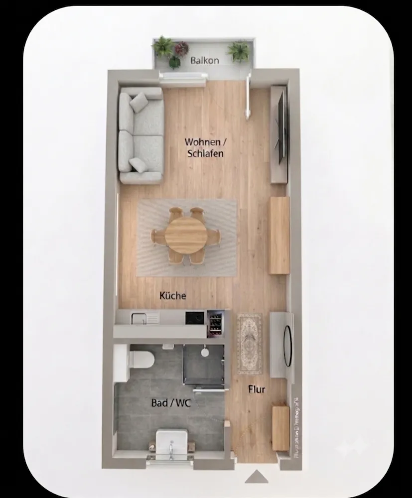 1 Zimmer Wohnung mit 29 m² in Dresden – Bild 3