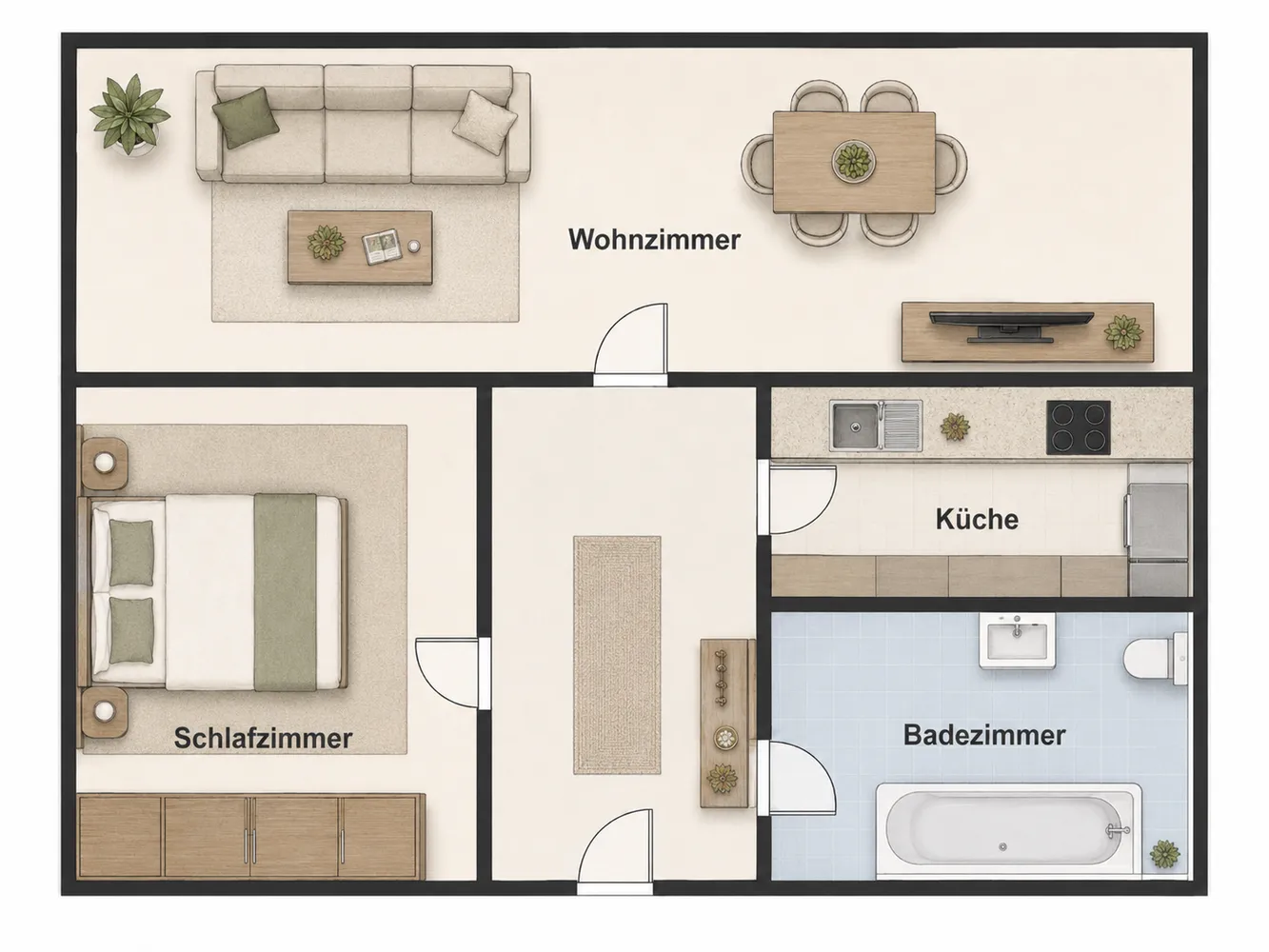 2 Zimmer Wohnung mit 65 m² in Essen – Bild 1