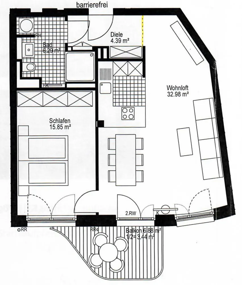 2 Zimmer Wohnung mit 63 m² in Augsburg – Bild 3