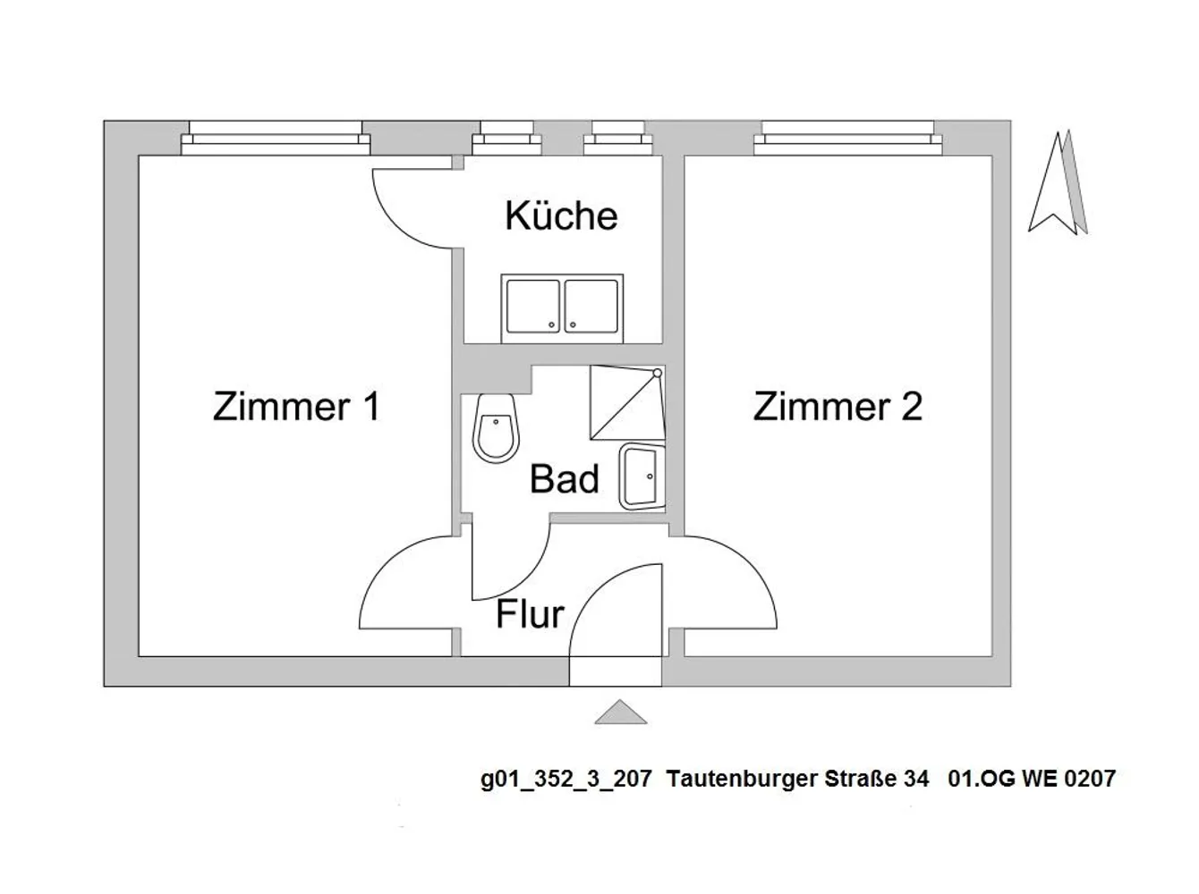 2 room apartment with 40 m² in Berlin – Photo 2