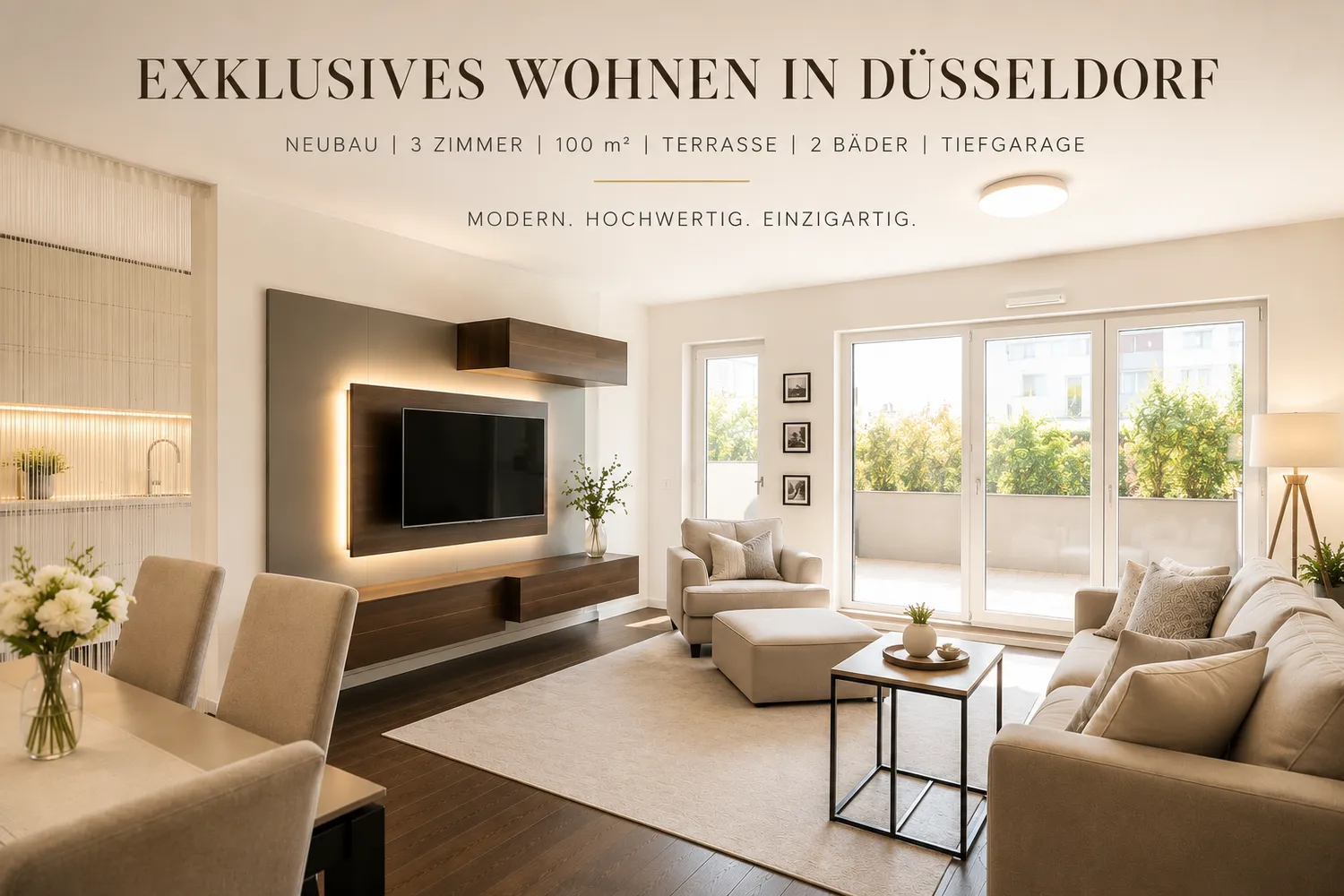 3 Zimmer Wohnung mit 100 m² in Düsseldorf – Bild 1