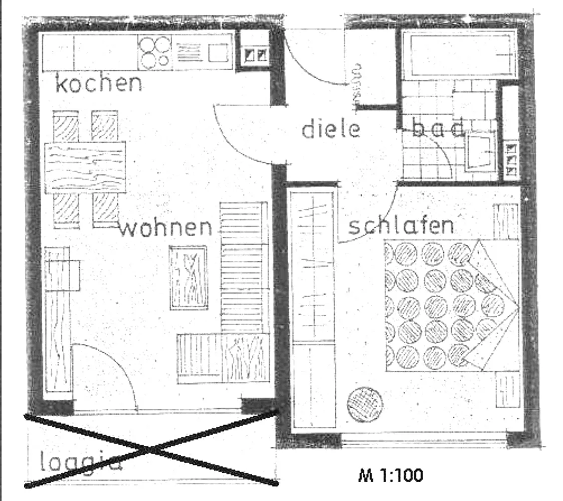 2 Zimmer Wohnung mit 40 m² in Köln – Bild 1