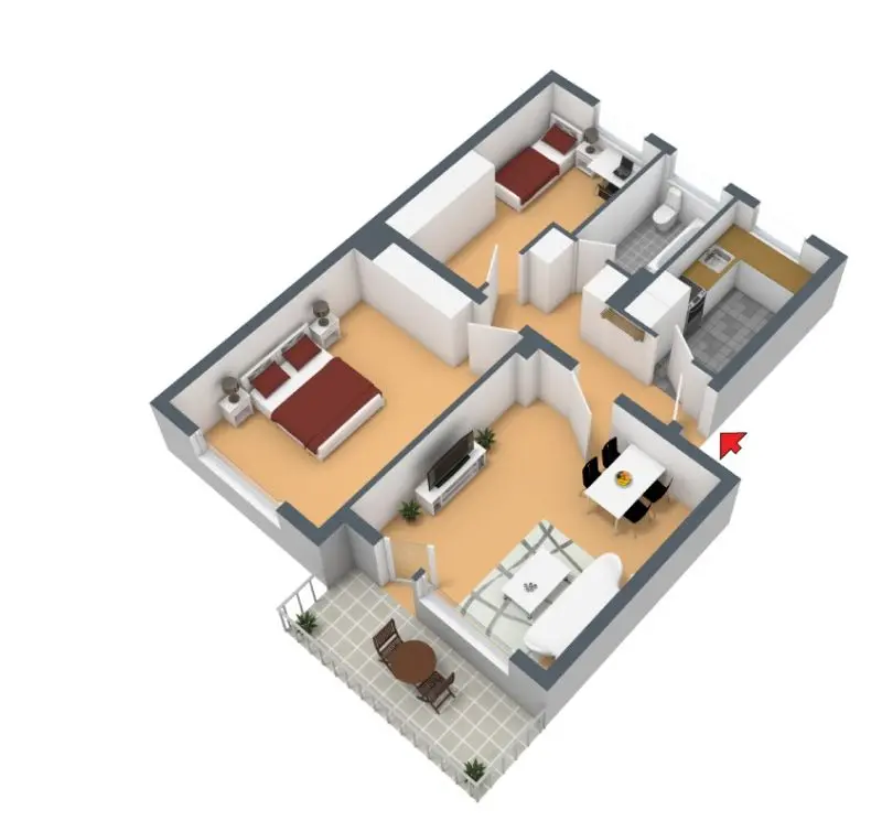 3 Zimmer Wohnung mit 64 m² in Wuppertal – Bild 3