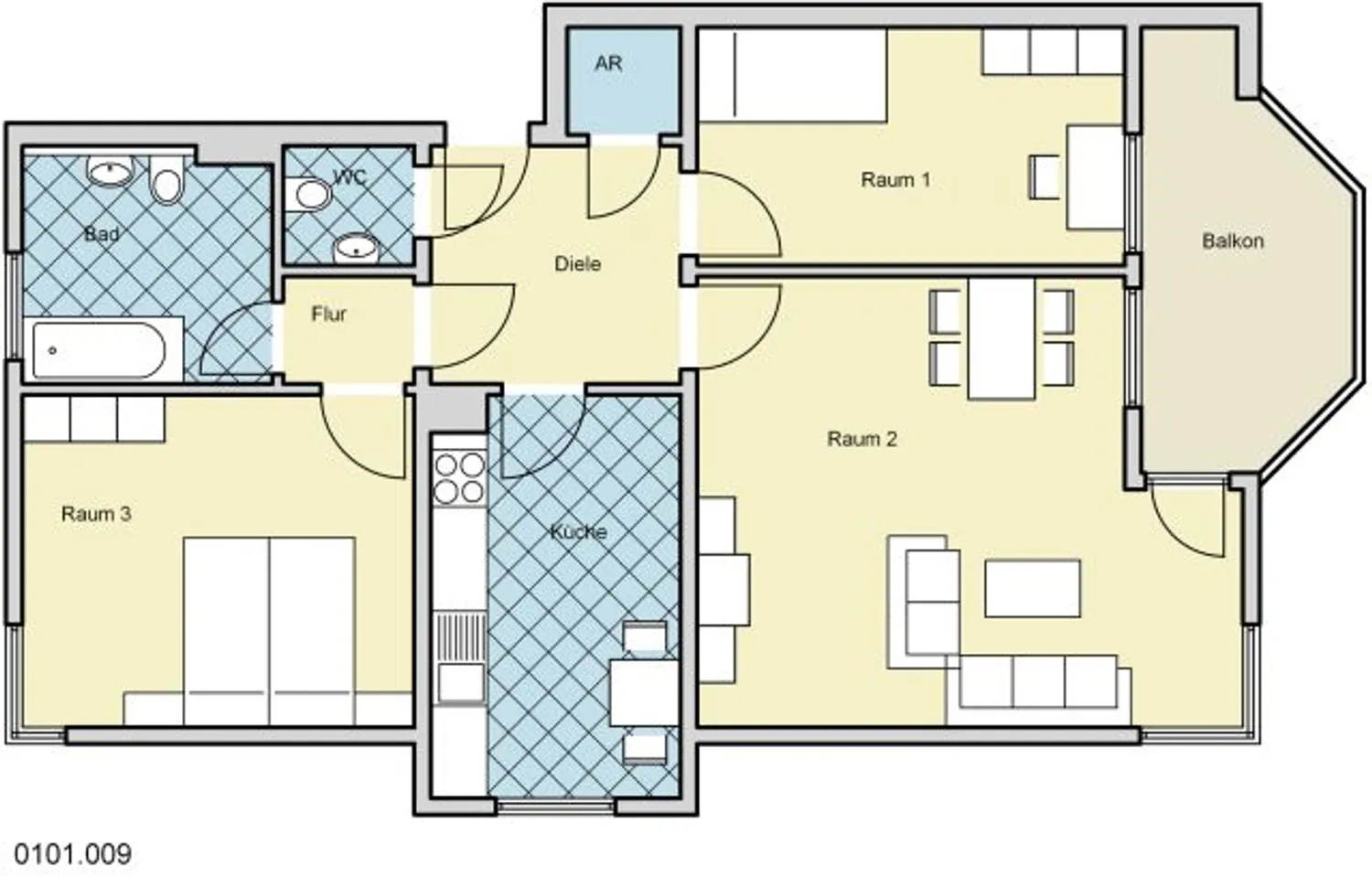 3 Zimmer Wohnung mit 77 m² in Wuppertal – Bild 3