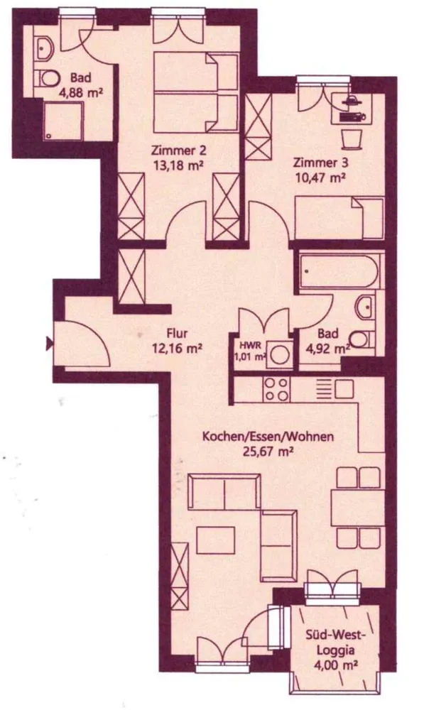 3 Zimmer Wohnung mit 75 m² in Berlin – Bild 2