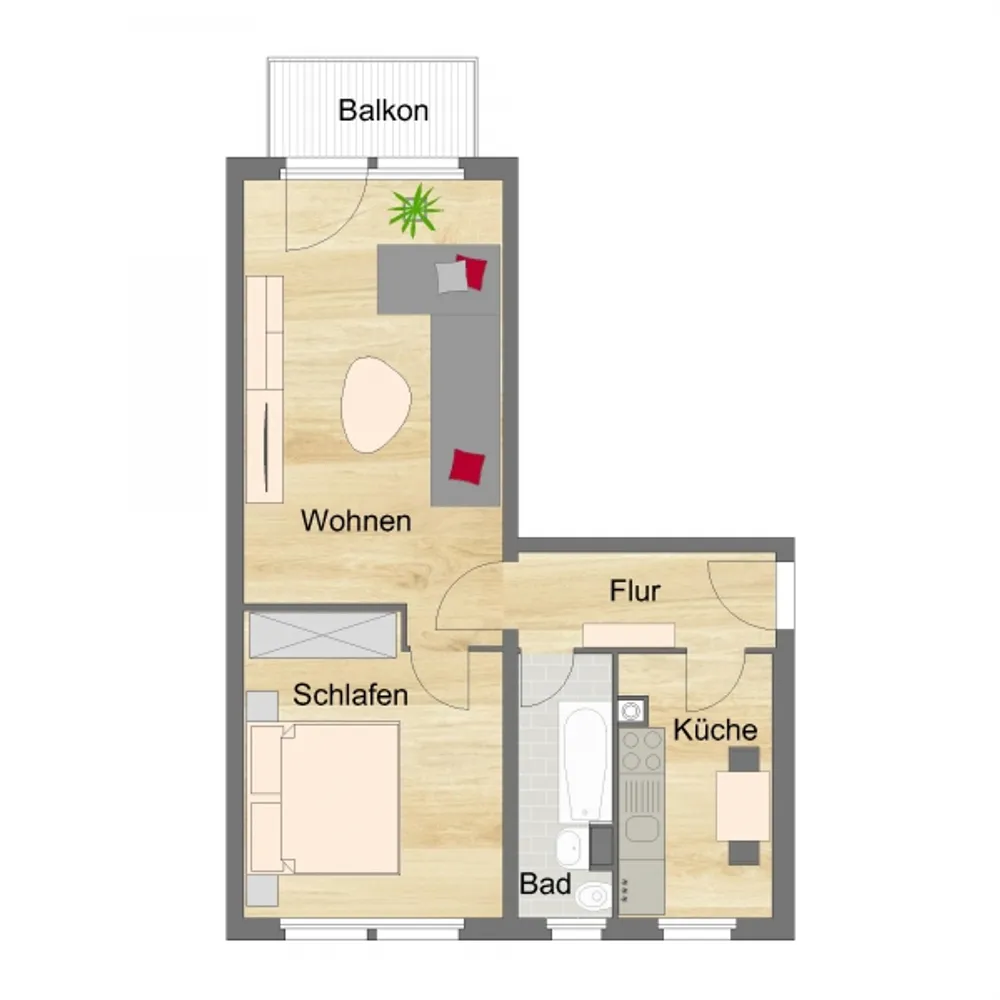 2 Zimmer Wohnung mit 49 m² in Zwickau – Bild 5