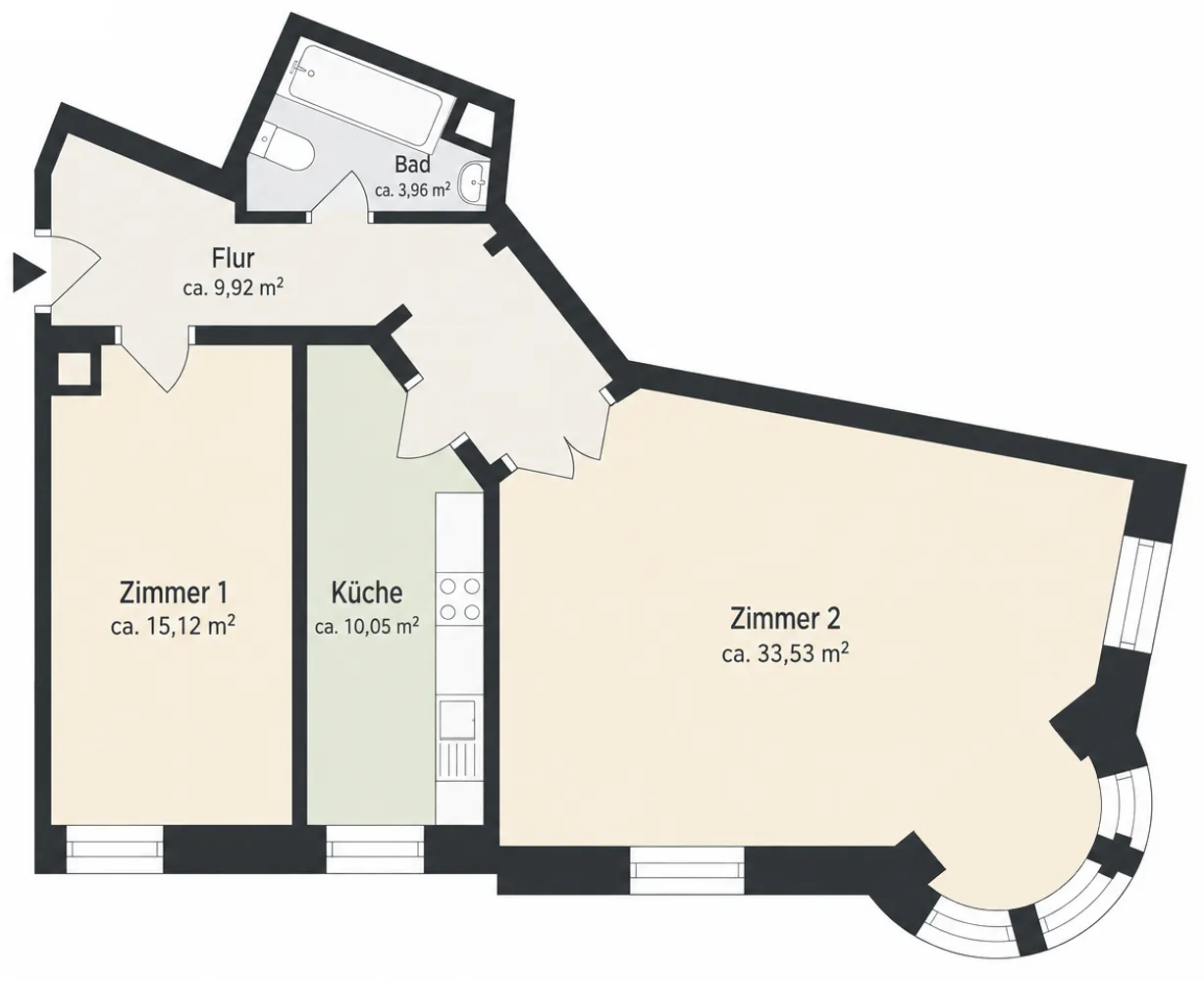 2 Zimmer Wohnung mit 73 m² in Leipzig – Bild 6