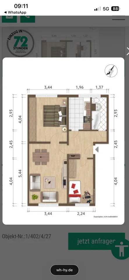 3 room apartment with 58 m² in Hoyerswerda – Photo 5
