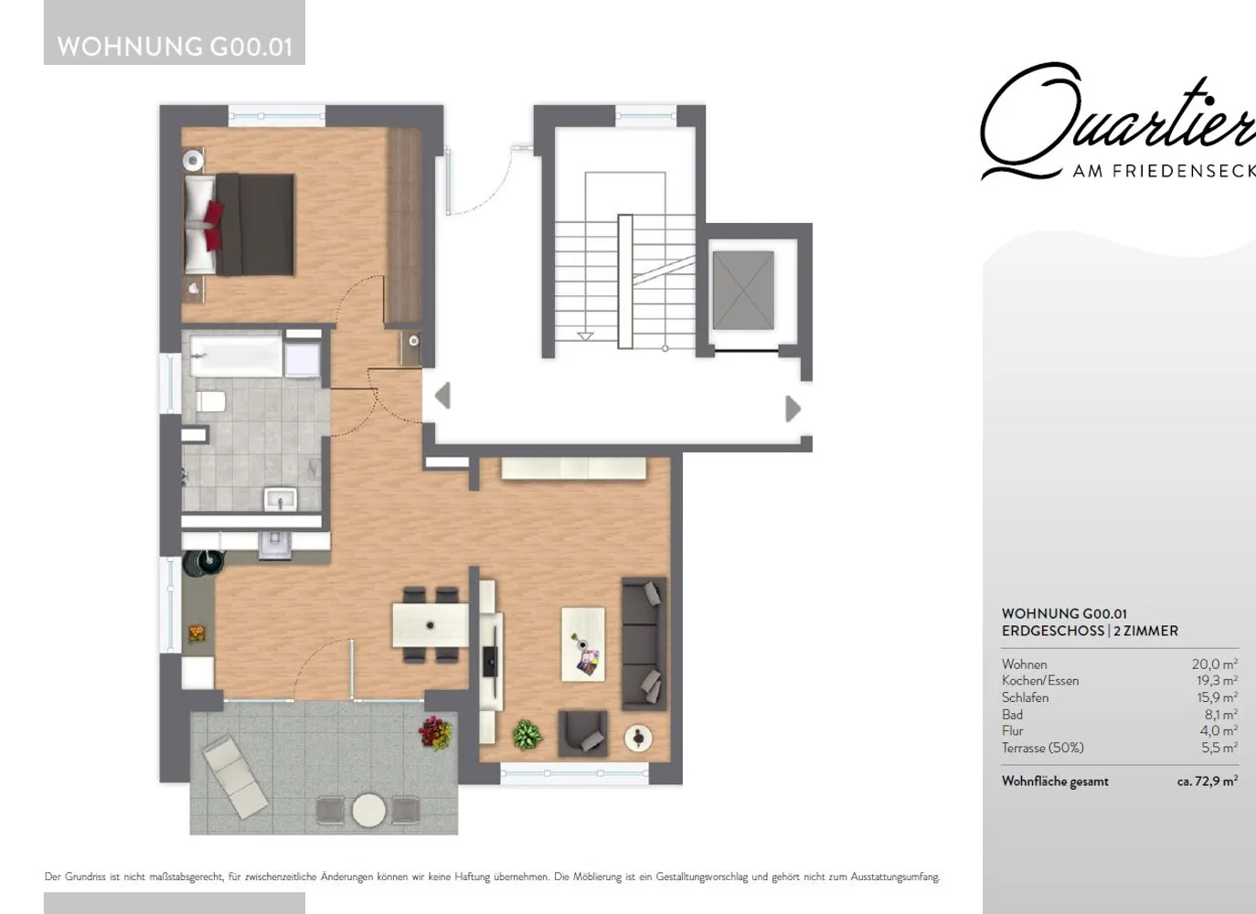2 room apartment with 72 m² in Dresden – Photo 3