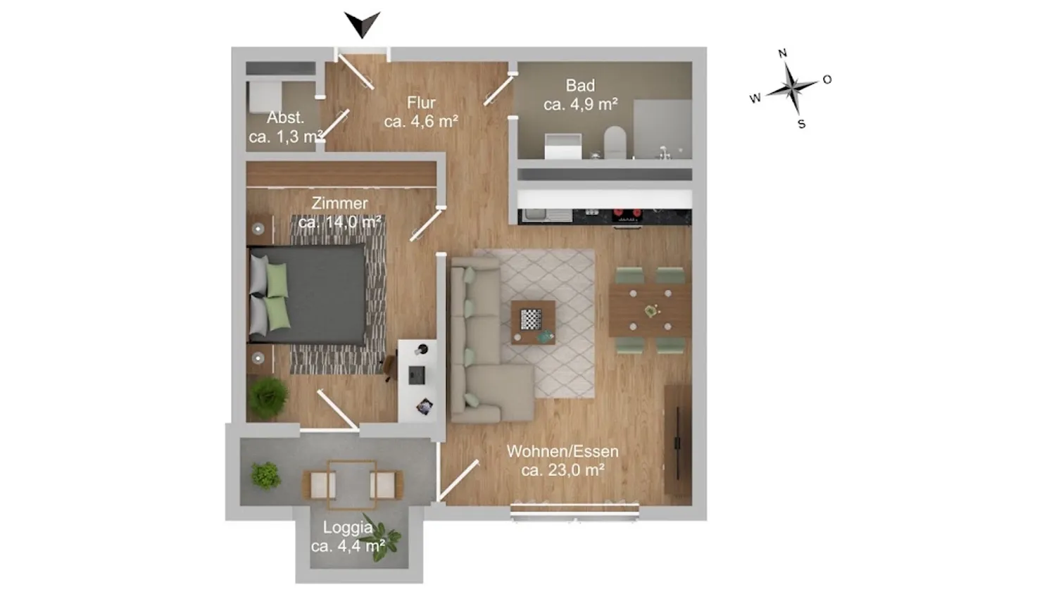 2 Zimmer Wohnung mit 49 m² in Kiel – Bild 8