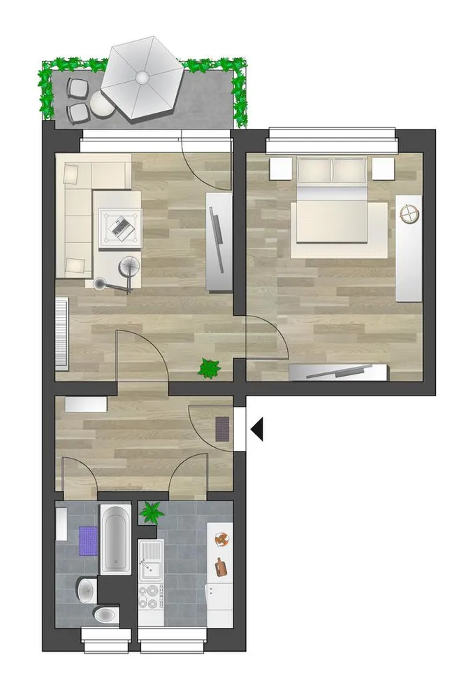 2 room apartment with 47 m² in Chemnitz – Photo 5