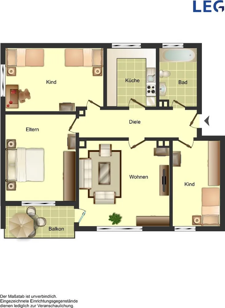 4 Zimmer Wohnung mit 79 m² in Ibbenbüren – Bild 3