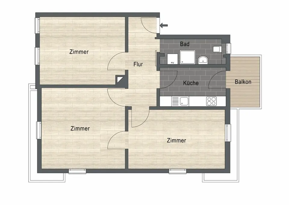 3 Zimmer Wohnung mit 80 m² in Esslingen am Neckar – Bild 8