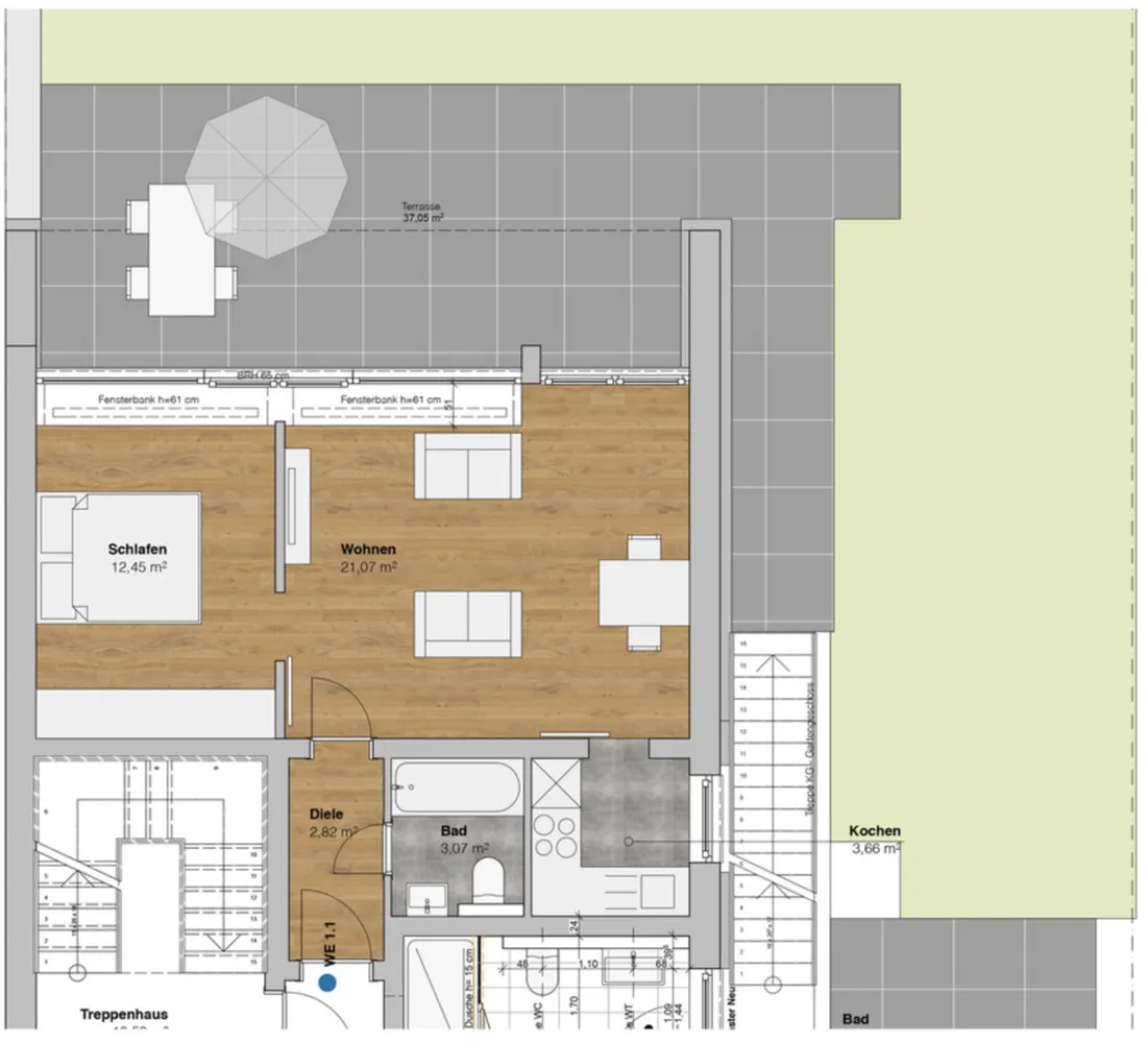 2 Zimmer Wohnung mit 62 m² in Aachen – Bild 11