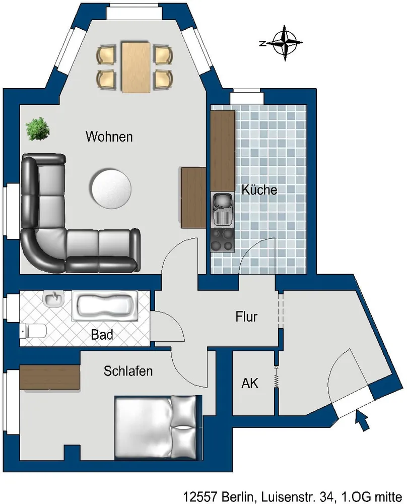 2 Zimmer Wohnung mit 63 m² in Berlin – Bild 2