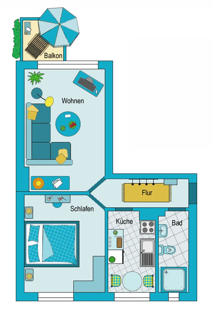 2 Zimmer Wohnung mit 42 m² in Berlin – Bild 3