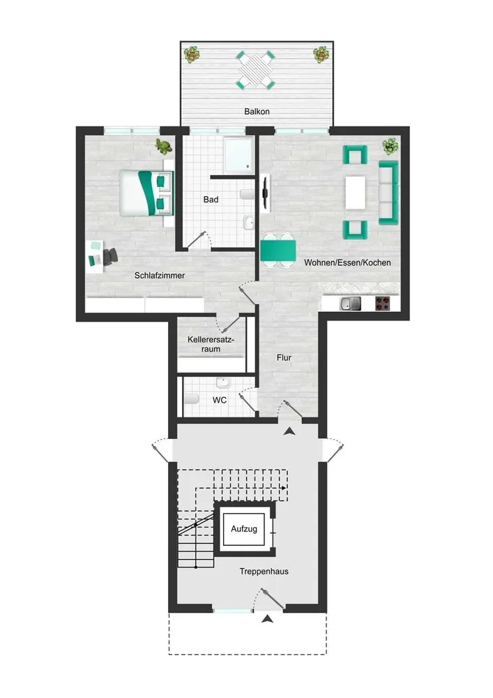 2 Zimmer Wohnung mit 88 m² in Bochum – Bild 3