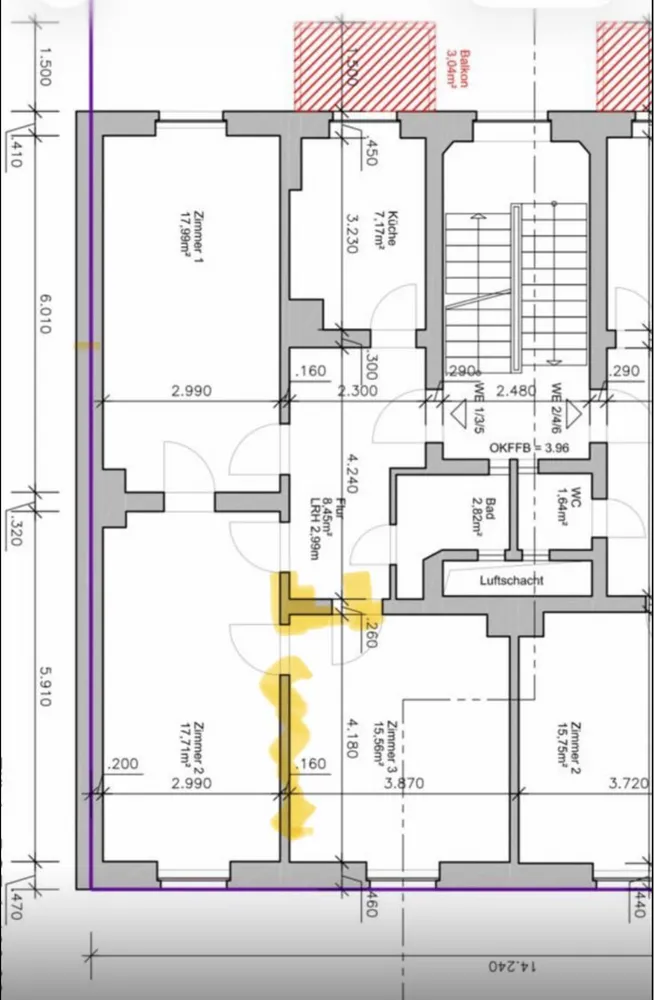 2 Zimmer Wohnung mit 70 m² in Frankfurt am Main – Bild 2