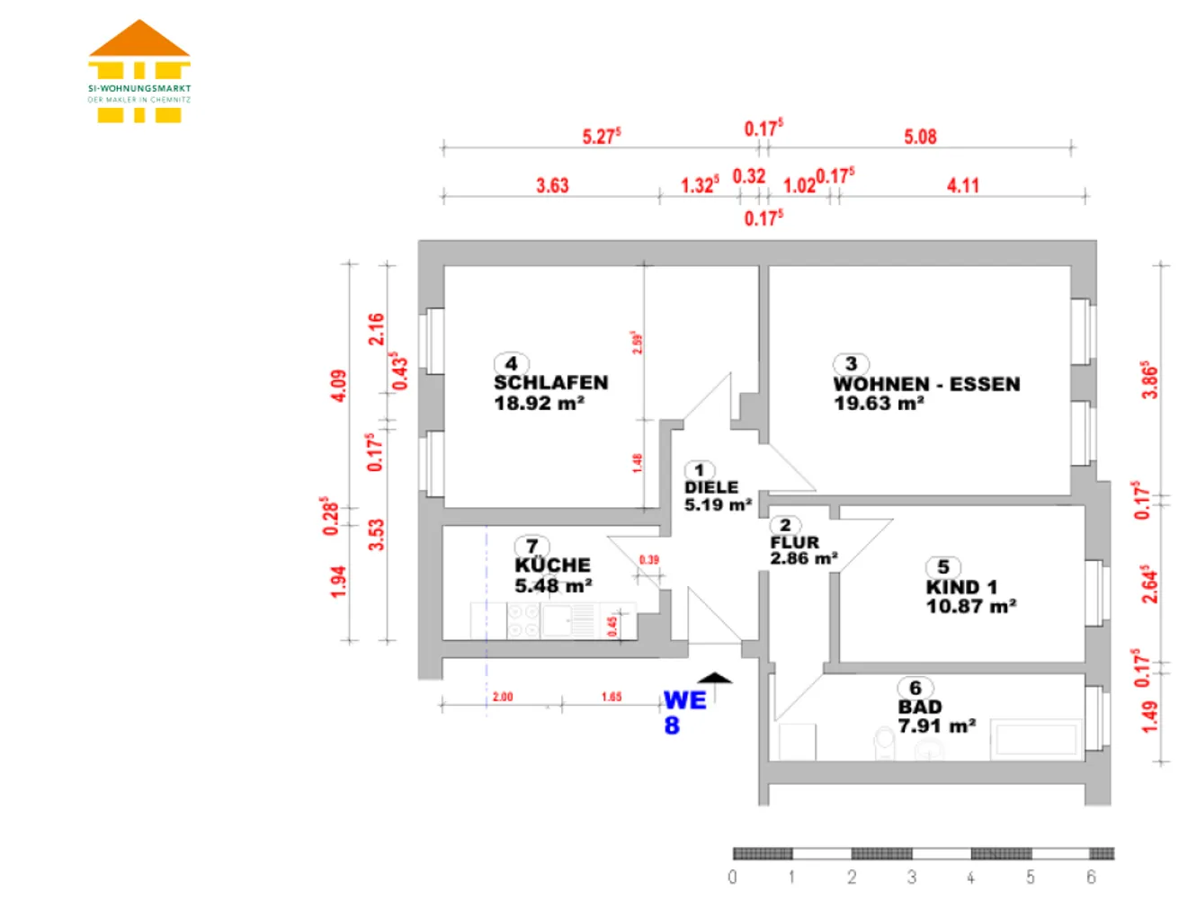3 Zimmer Wohnung mit 70 m² in Chemnitz – Bild 5