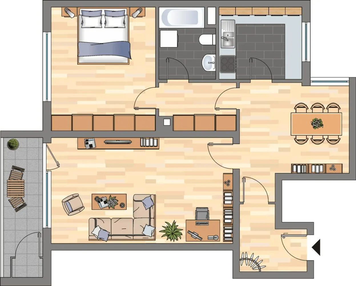 3 Zimmer Wohnung mit 76 m² in Worms – Bild 2