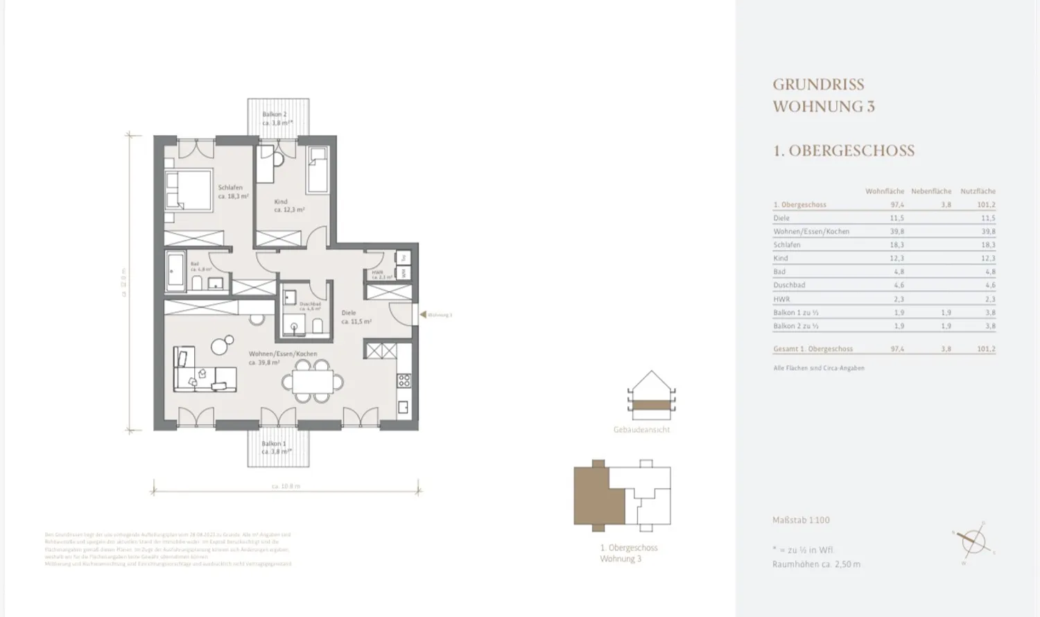 3 Zimmer Wohnung mit 97 m² in München – Bild 2