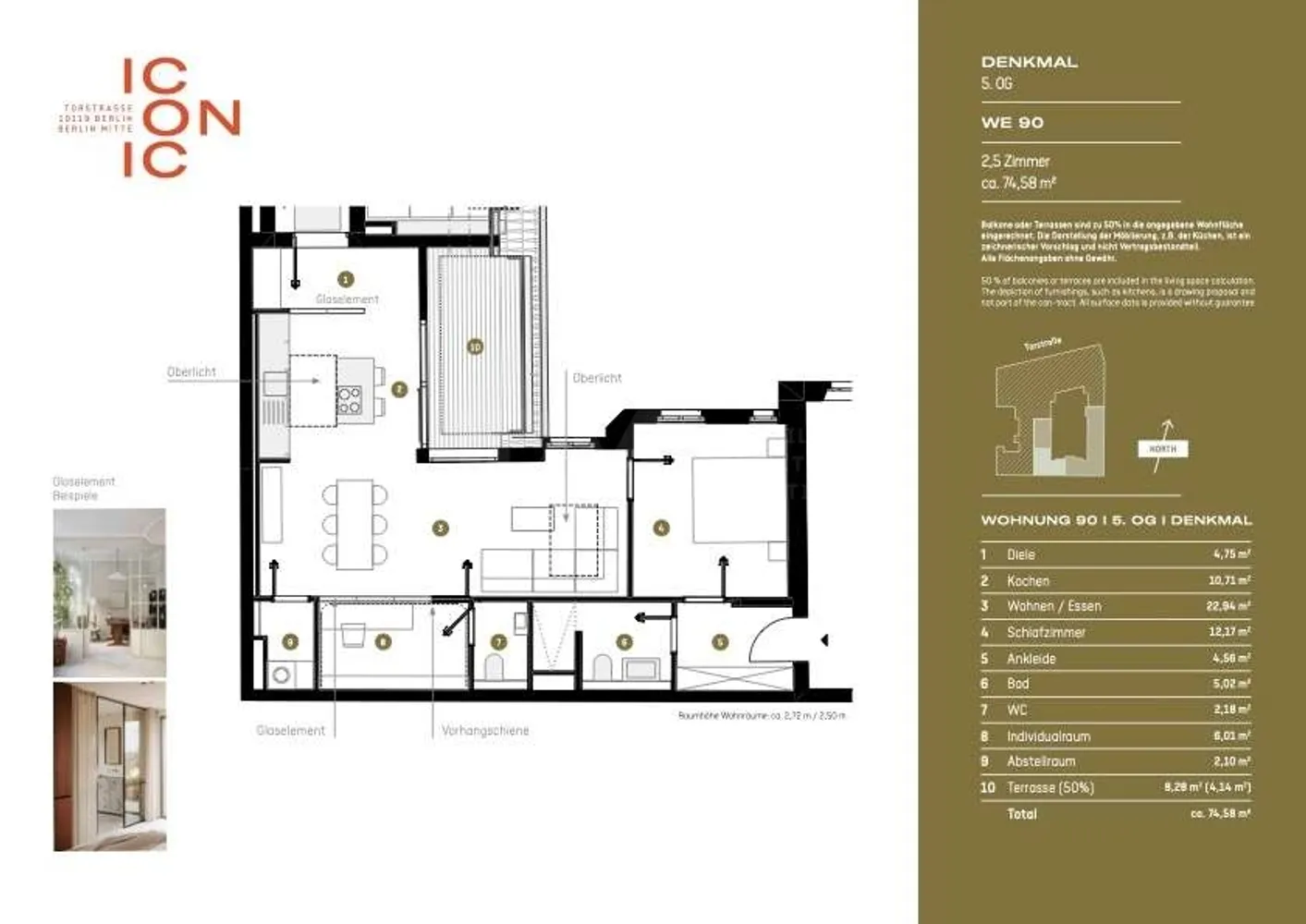 3 Zimmer Wohnung mit 75 m² in Berlin – Bild 1