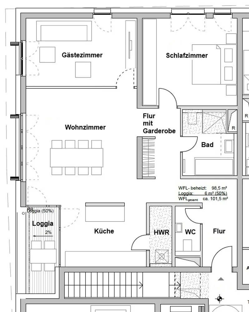 3 room apartment with 102 m² in Dresden – Photo 2