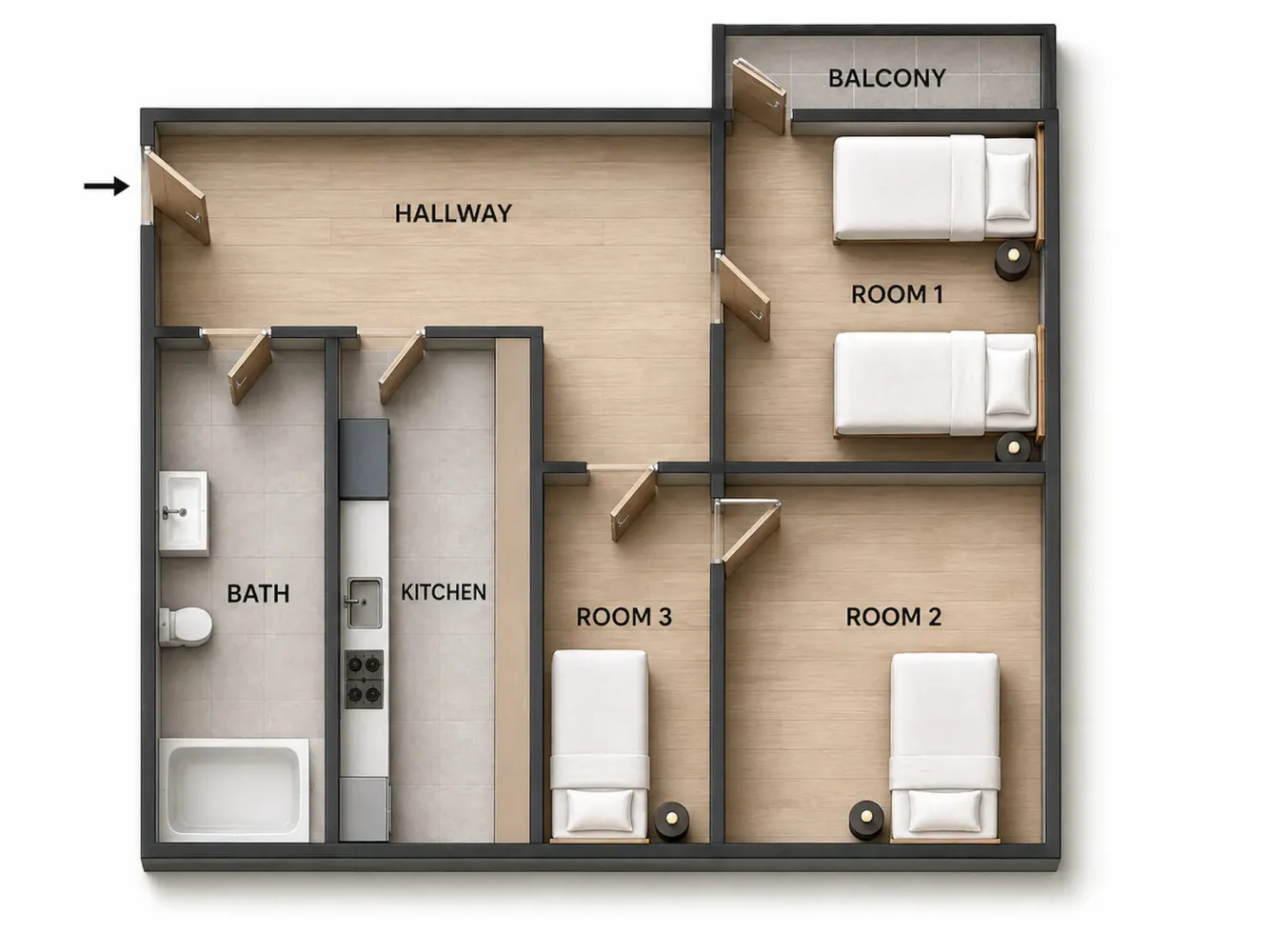 WG-Zimmer mit 9 m² in Berlin – Bild 1