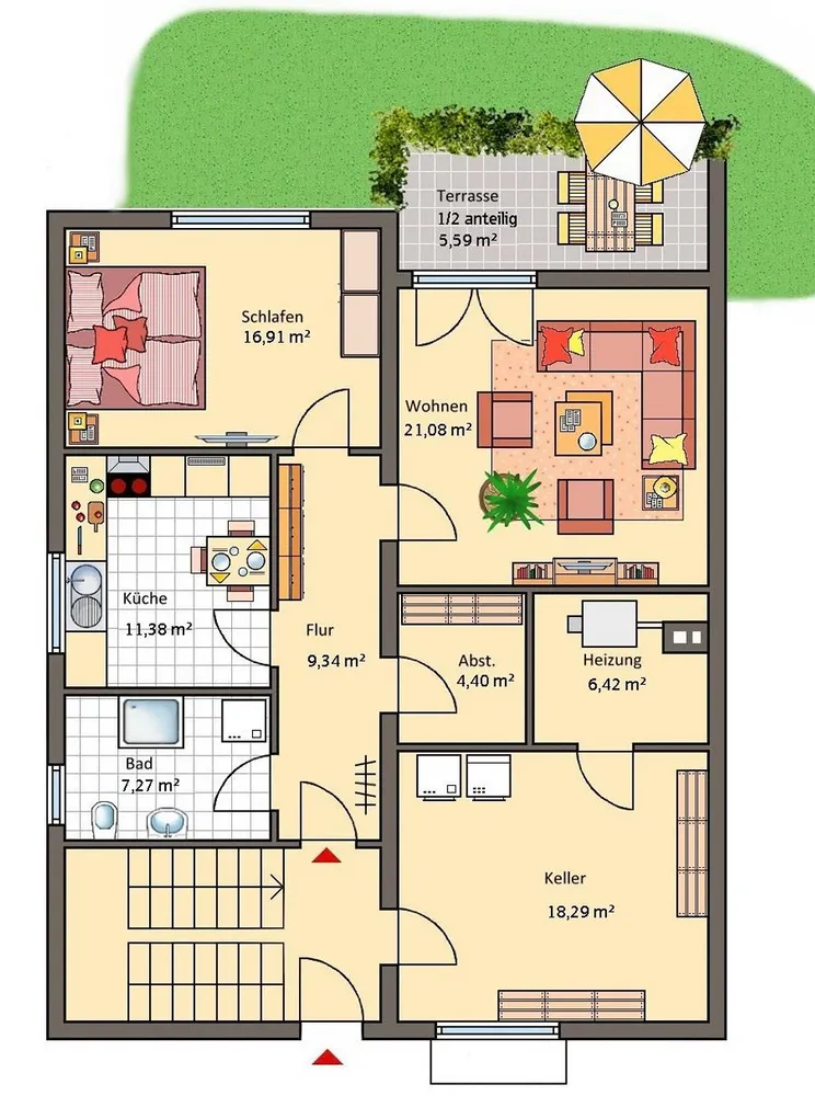 3 Zimmer Wohnung mit 75 m² in Ettlingen – Bild 1