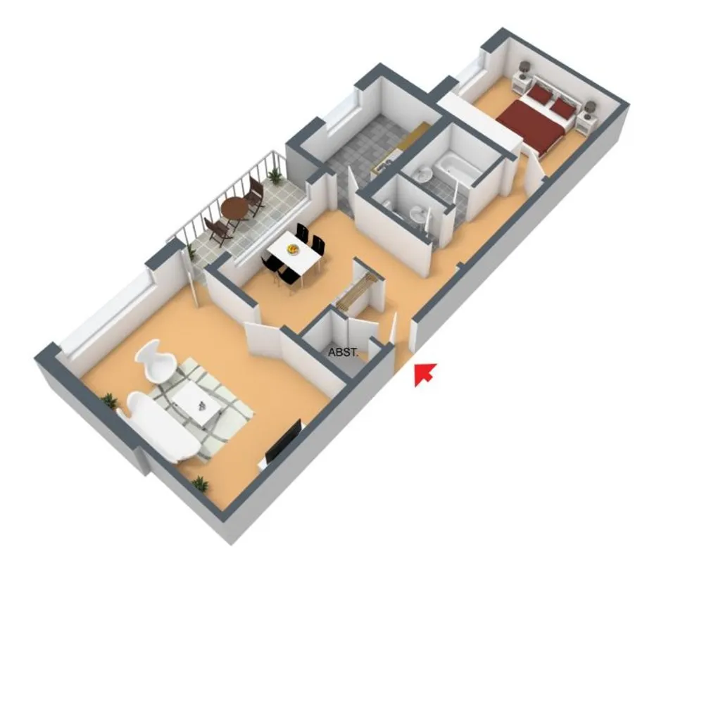 2 Zimmer Wohnung mit 74 m² in Wuppertal – Bild 2