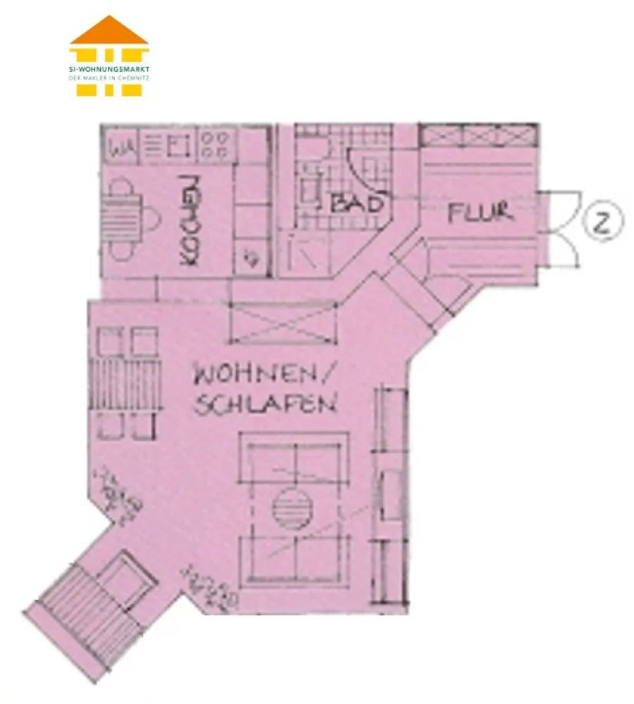1 Zimmer Wohnung mit 47 m² in Chemnitz – Bild 3