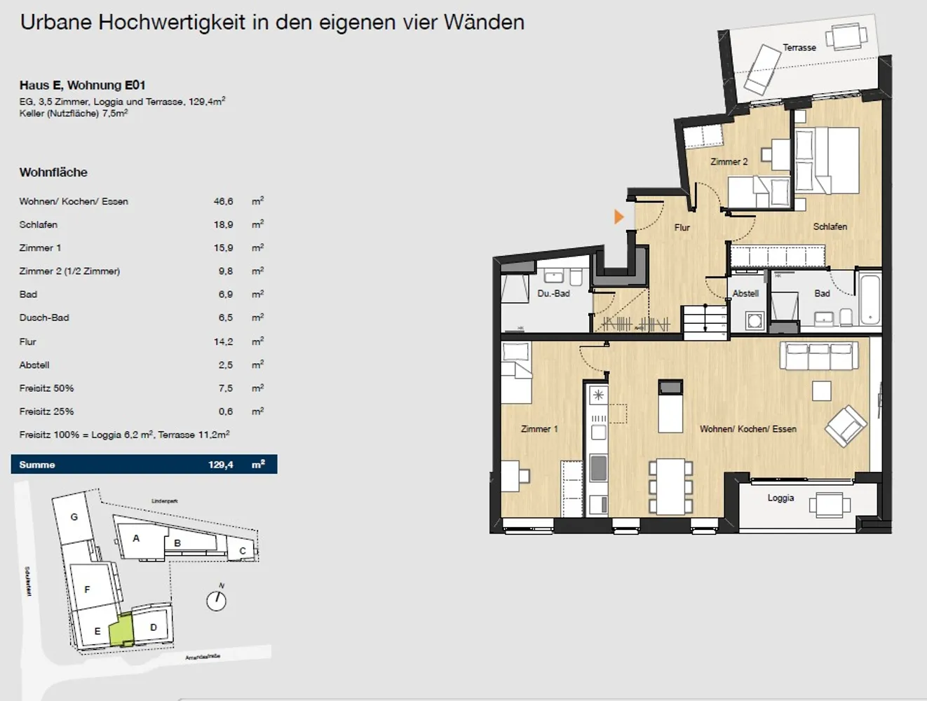 4 Zimmer Wohnung mit 130 m² in Hamburg – Bild 3