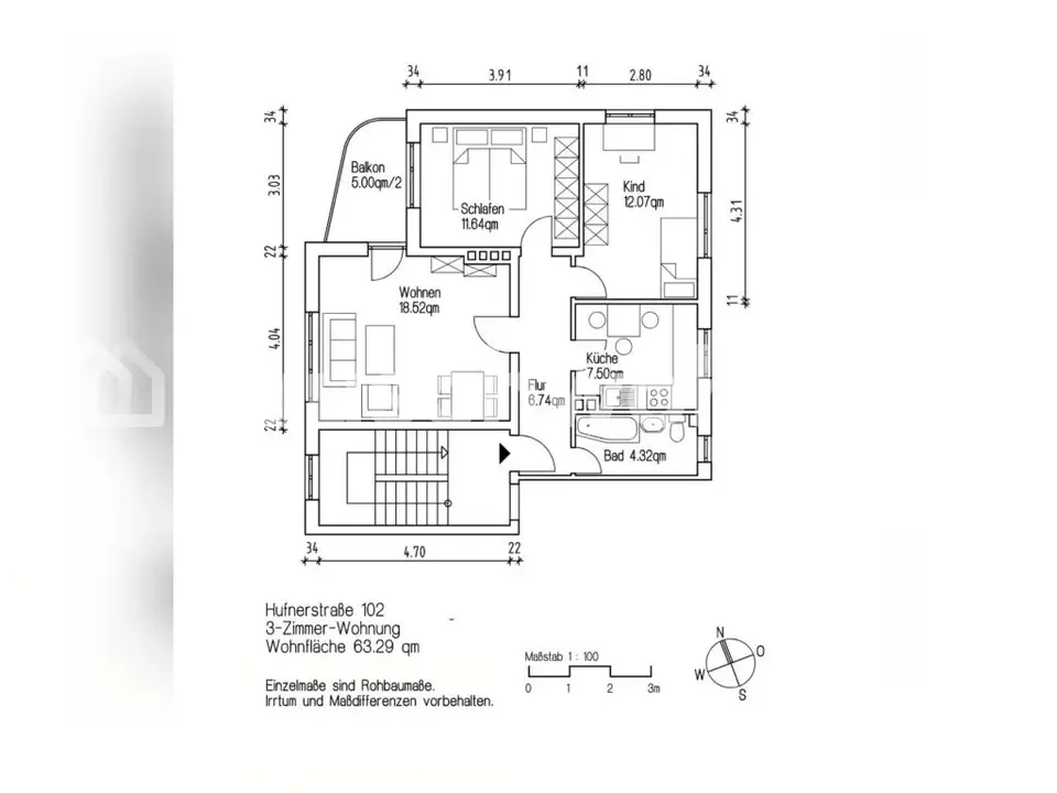 2 Zimmer Wohnung mit 50 m² in Norderstedt – Bild 6