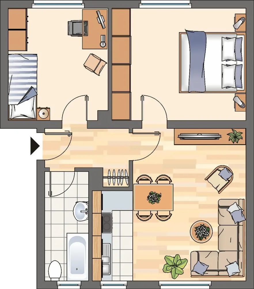 2 Zimmer Wohnung mit 55 m² in Arnsberg – Bild 2