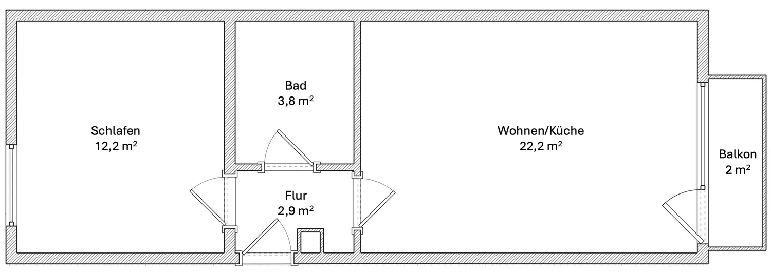 2 Zimmer Wohnung mit 43 m² in Nürnberg – Bild 3