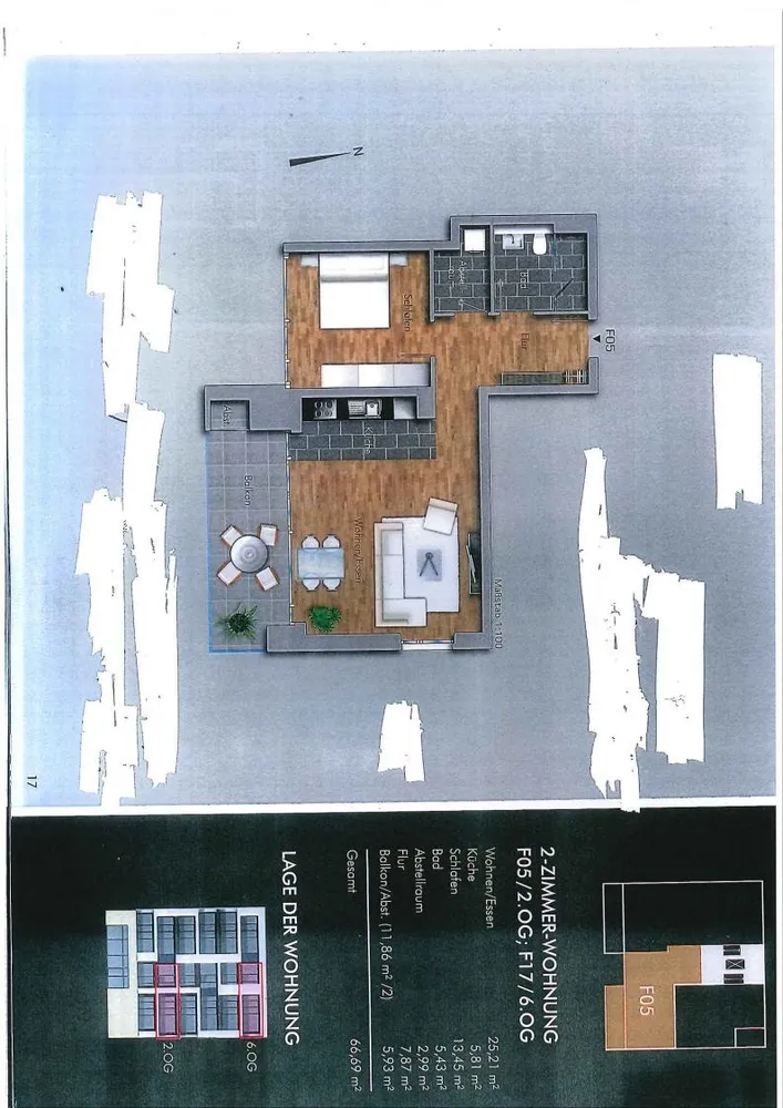 2 Zimmer Wohnung mit 67 m² in Freiburg im Breisgau – Bild 2