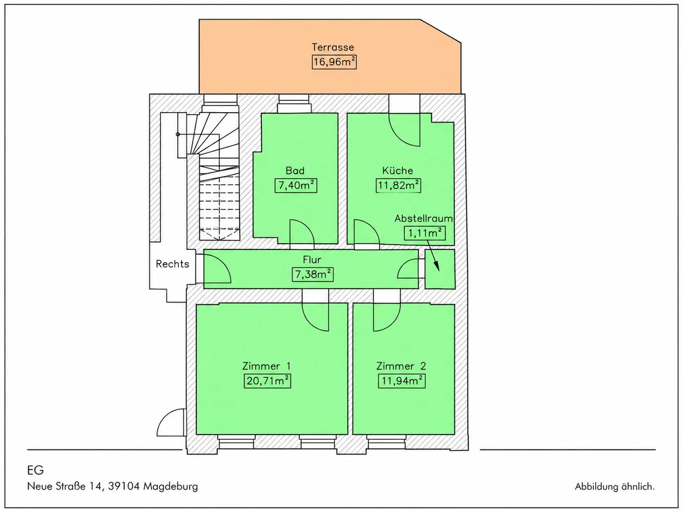 2 Zimmer Wohnung mit 69 m² in Magdeburg – Bild 9