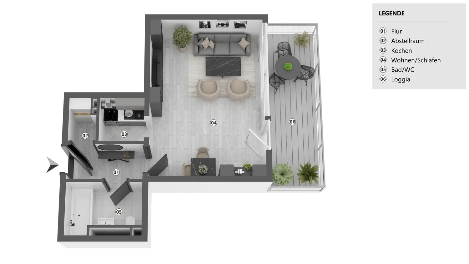 1 Zimmer Wohnung mit 37 m² in Kaufbeuren – Bild 6