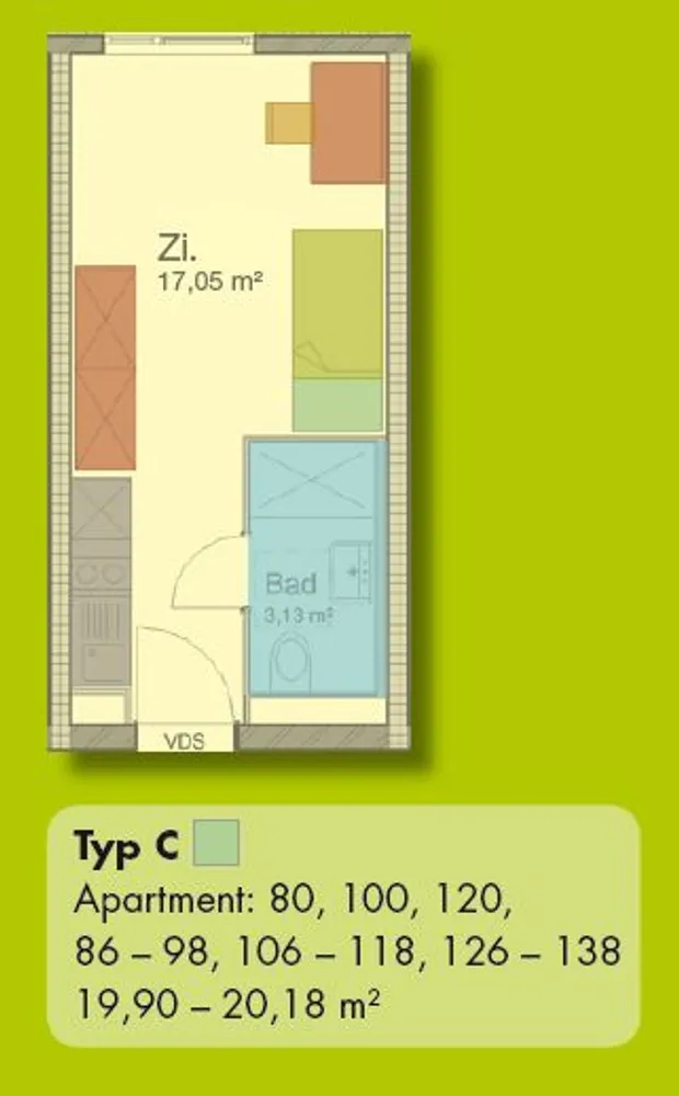 1 Zimmer Wohnung mit 23 m² in Nürnberg – Bild 9