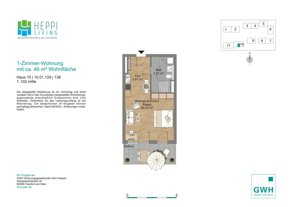 Studio mit 46 m² in Heppenheim – Bild 5