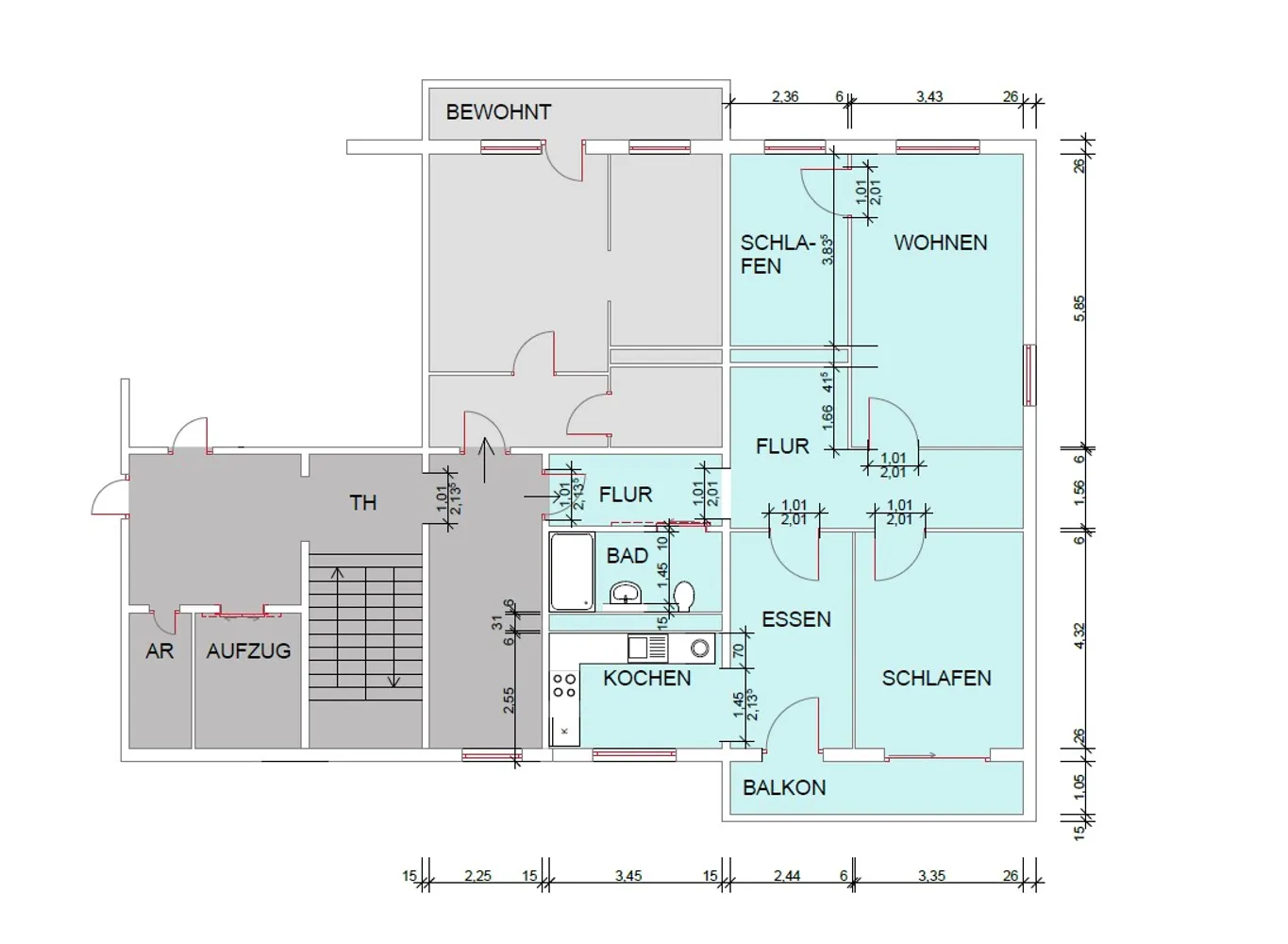 3 room apartment with 89 m² in Stendal – Photo 2