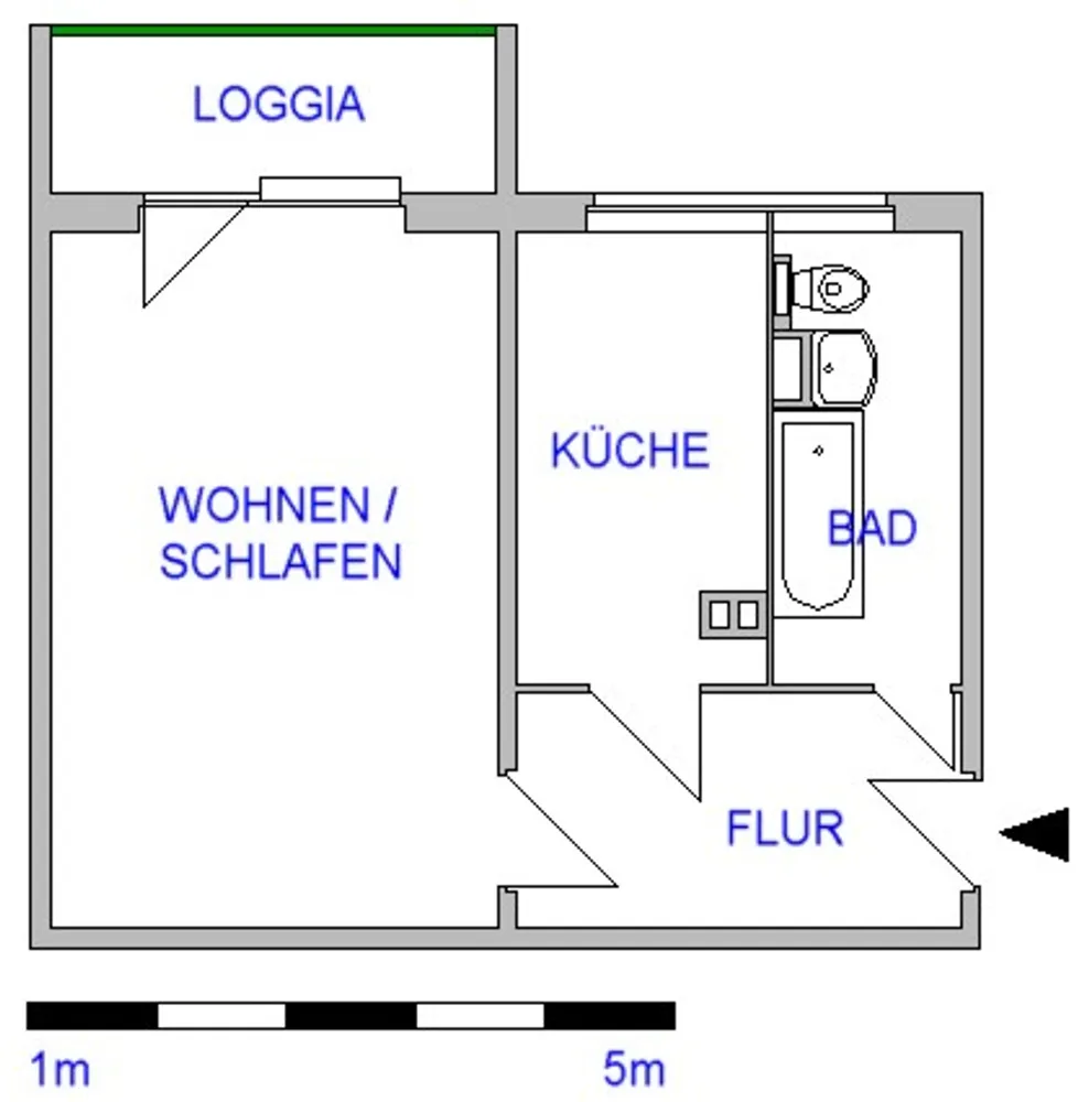 1 room apartment with 37 m² in Chemnitz – Photo 5