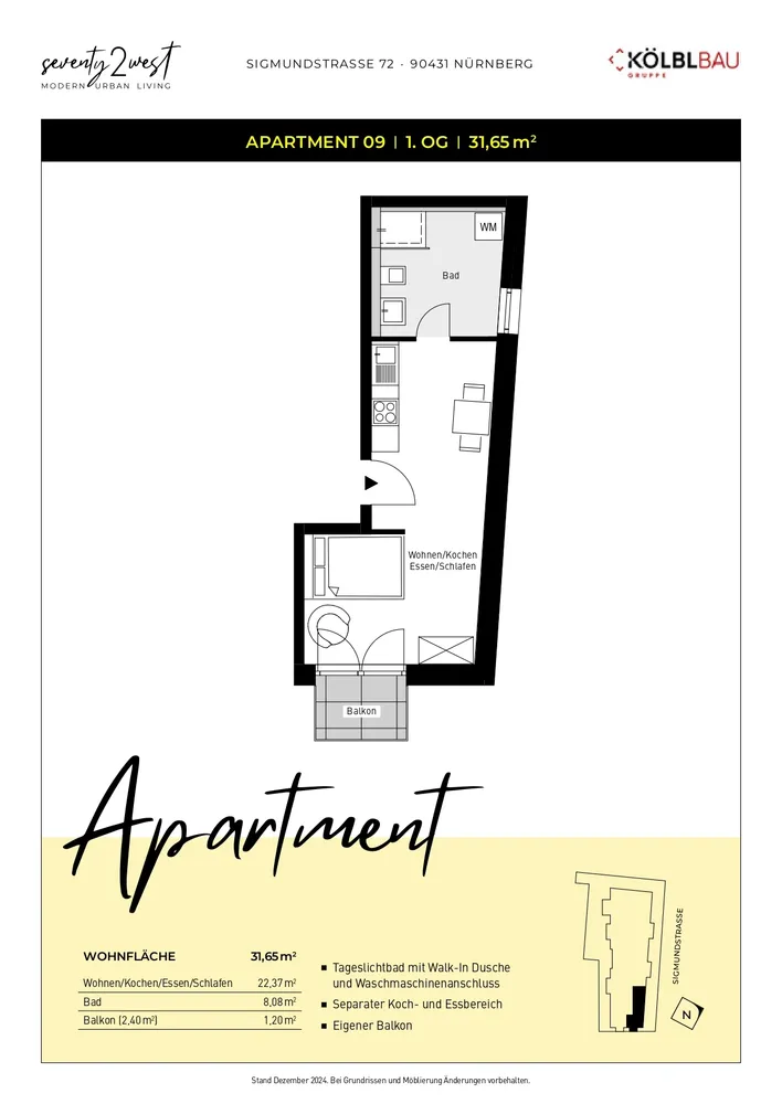 1 Zimmer Wohnung mit 32 m² in Nürnberg – Bild 8