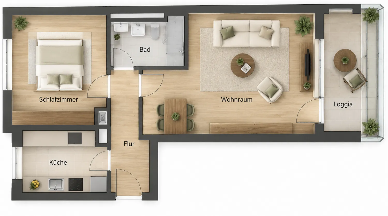 2 room apartment with 65 m² in Munich – Photo 4