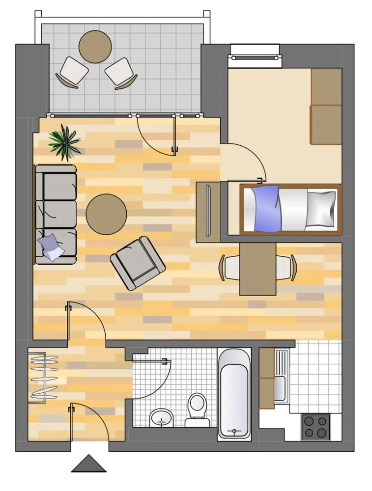 2 Zimmer Wohnung mit 41 m² in Düsseldorf – Bild 1