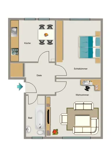 3 Zimmer Wohnung mit 56 m² in Essen – Bild 5