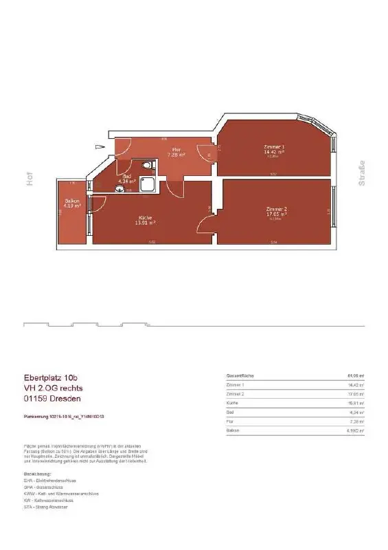 2 Zimmer Wohnung mit 61 m² in Dresden – Bild 4