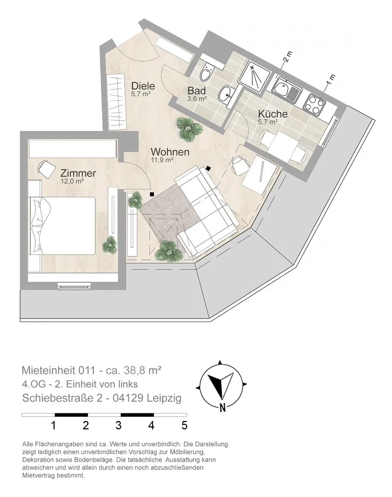 2 Zimmer Wohnung mit 40 m² in Leipzig – Bild 8