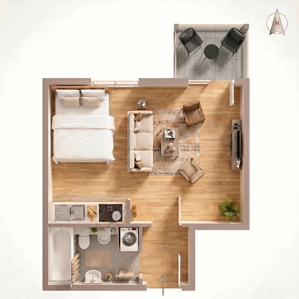 1 Zimmer Wohnung mit 35 m² in Dresden – Bild 9